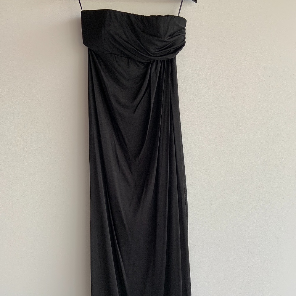 MaxMara Silk Strapless Bandeau Evening Gown 10